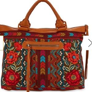 Nwt Johnny Was embroidered Tote  bag